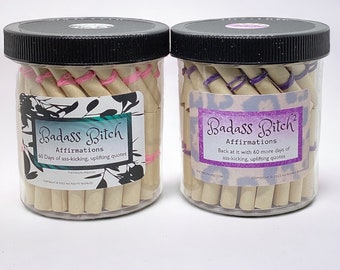 Baddest Bitch Affirmation Jars Combo Set- Twice the Ass Kicking Inspiration for Strong Women, Daily Motivation, Empowerment Giftfor Her