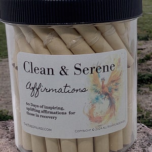 Sobriety Recovery Support: Clean & Serene Affirmation Jar, 60 Days of Uplifting, Inspiring Quotes For Those In Recovery NA, AA