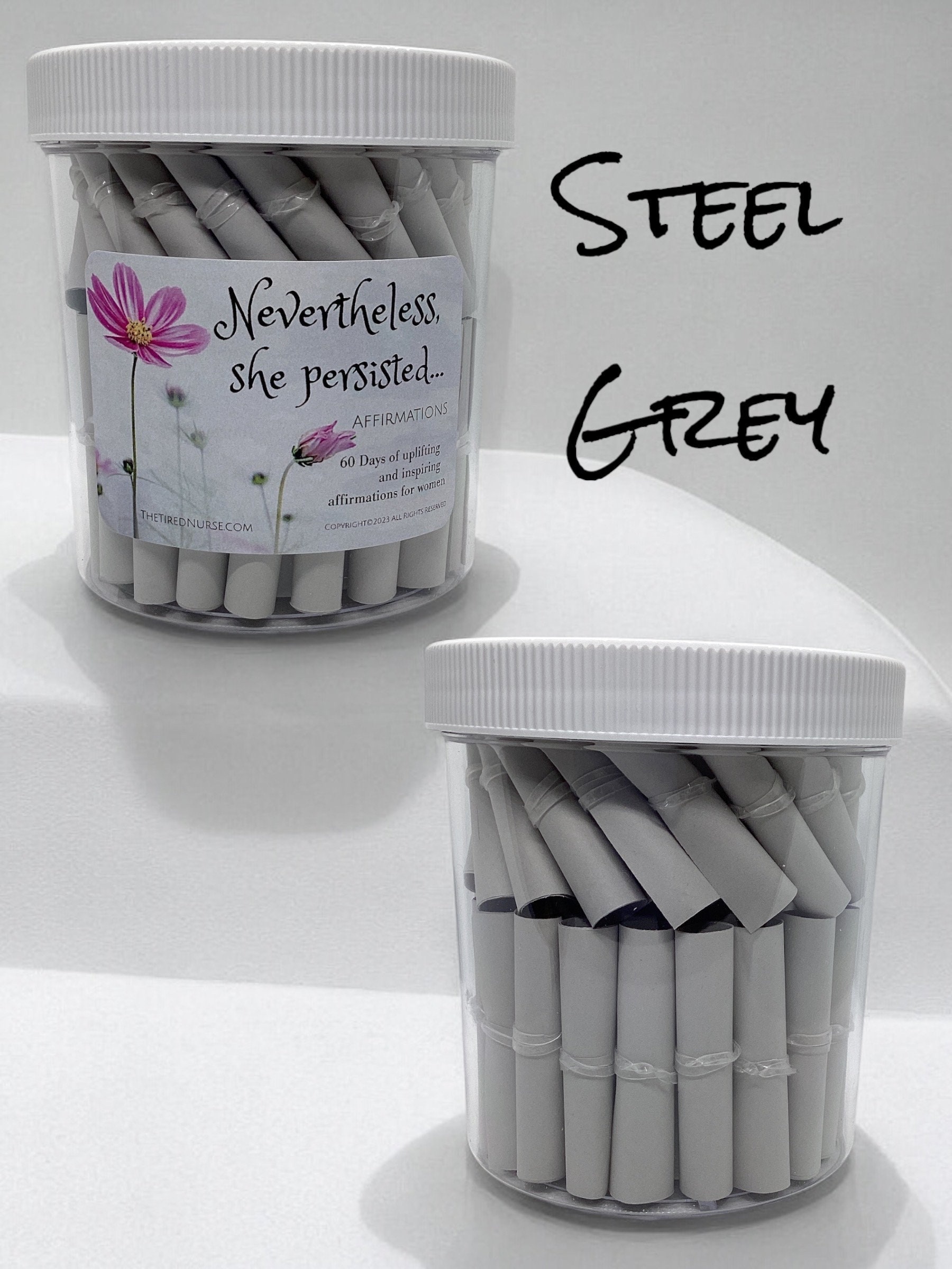 Nevertheless, She Persisted Affirmation Jar- Inspiration, Motivation, Uplifting Gift for All Women, Teenage Girls, Confidence Builder