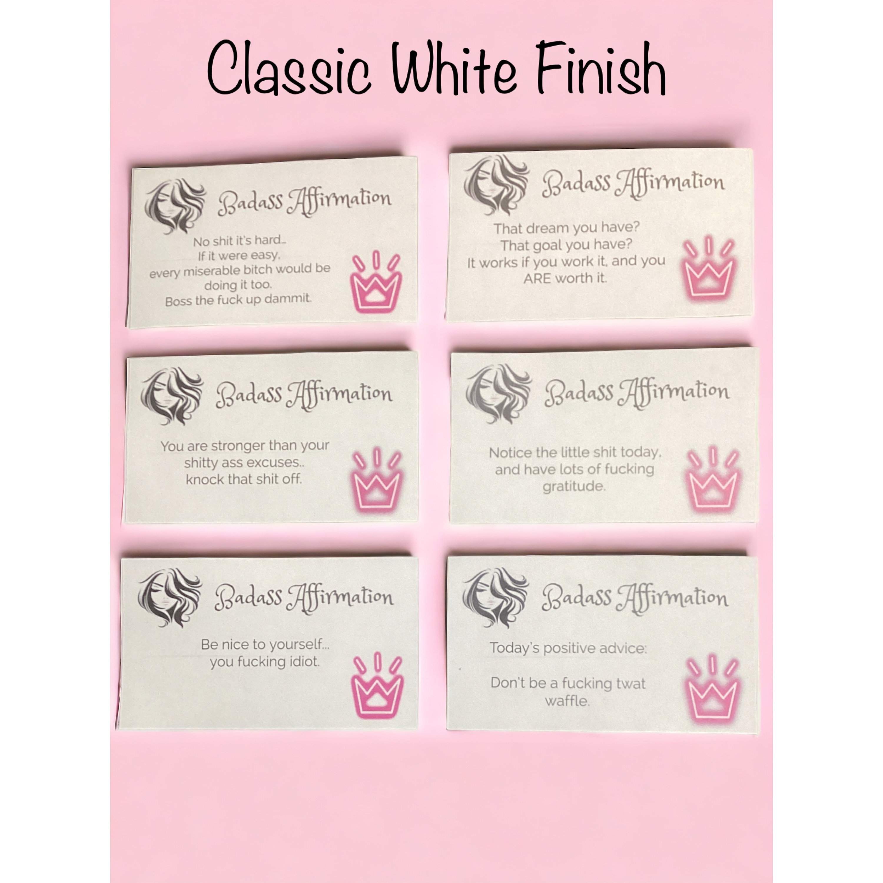 Badass Bitch Daily Affirmation Jar-60 Days of Empowerment & Confidence-Ass-Kicking Uplifting Quotes for Strong Women- Fun Gift for Women