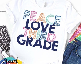 Third Grade SVG, Third grade shirt SVG, back to school SVG, Third grade teacher svg, dxf, png eps, cutting file, Cricut, Silhouette, 3rd