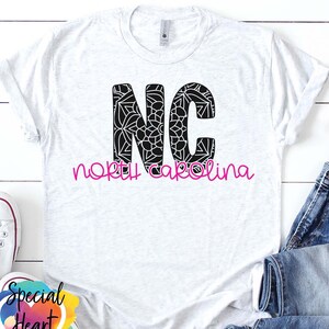 North Carolina SVG, North Carolina Mandala SVG, dxf, eps, png file, North Carolina NC State Cutting file for Cricut and Silhouette,