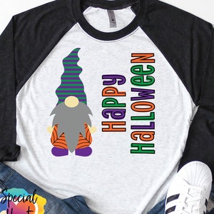 Halloween SVG -Gnome svg - dxf - png - eps - cut file - Cricut - Silhouette - happy  halloween decor svg cut file, Cute Halloween Gnome SVG