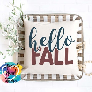 Hello Fall SVG, Fall svg, Autumn SVG, dxf, png eps, cutting file, Cricut, Silhouette, Cutting Machines