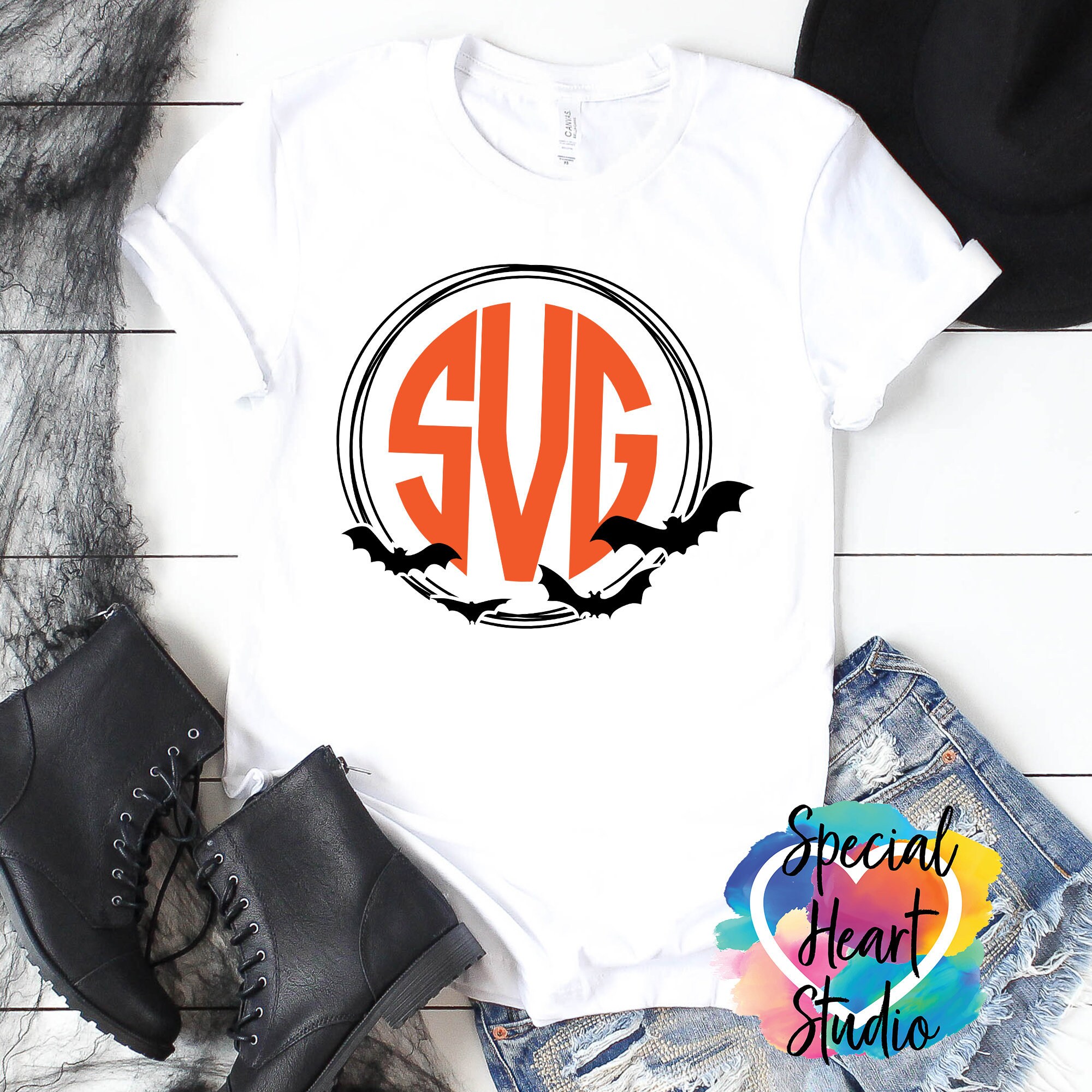 Halloween Monogram SVG, Bat Monogram Svg, Dxf, Png Eps, Cutting File ...