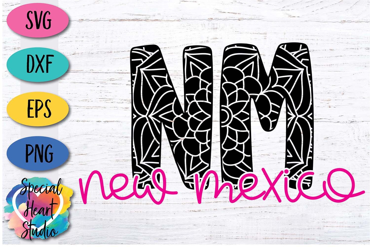 Nm Rld Svg New Mexico SVG, New Mexico Mandala SVG, Dxf, Eps, Png File, New Mexico ...