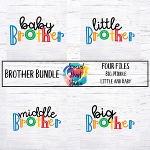 Brother SVG Bundle - boys, brothers, family svg, dxf, cricut, silhouette cut file, sibling shirt cut file, svg, dxf, png, Brother Bundle