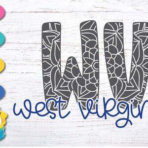 Download West Virginia SVG West Virginia Mandala SVG dxf eps png | Etsy