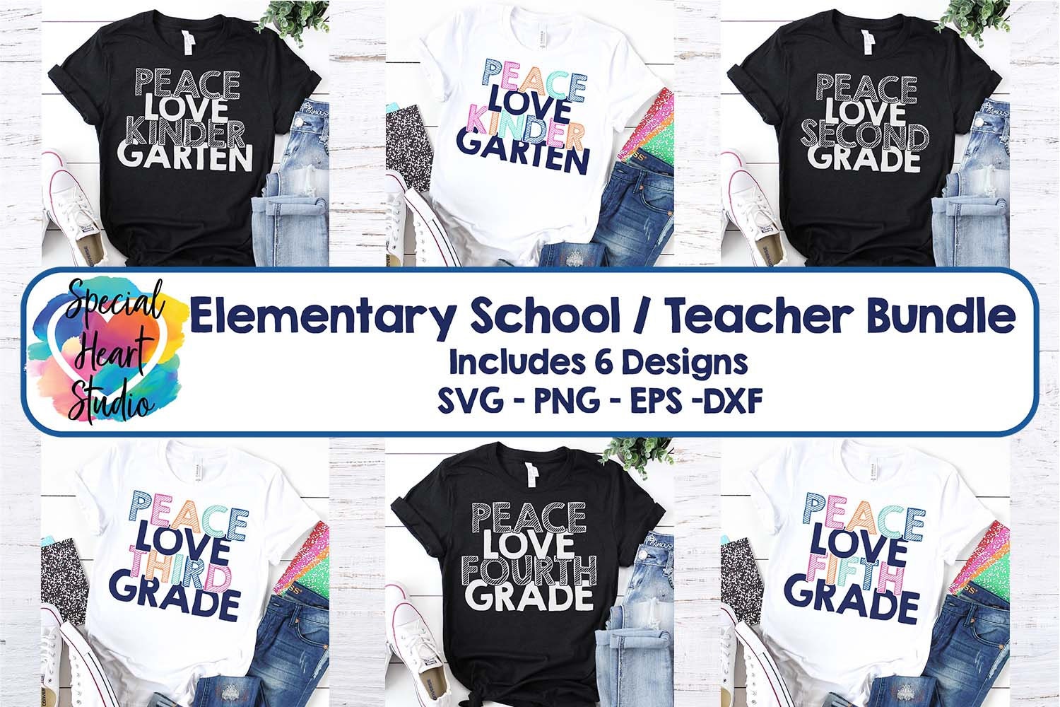 School Bundle SVG, Kinder, First, Fifth, Teacher Bundle SVG Back to ...