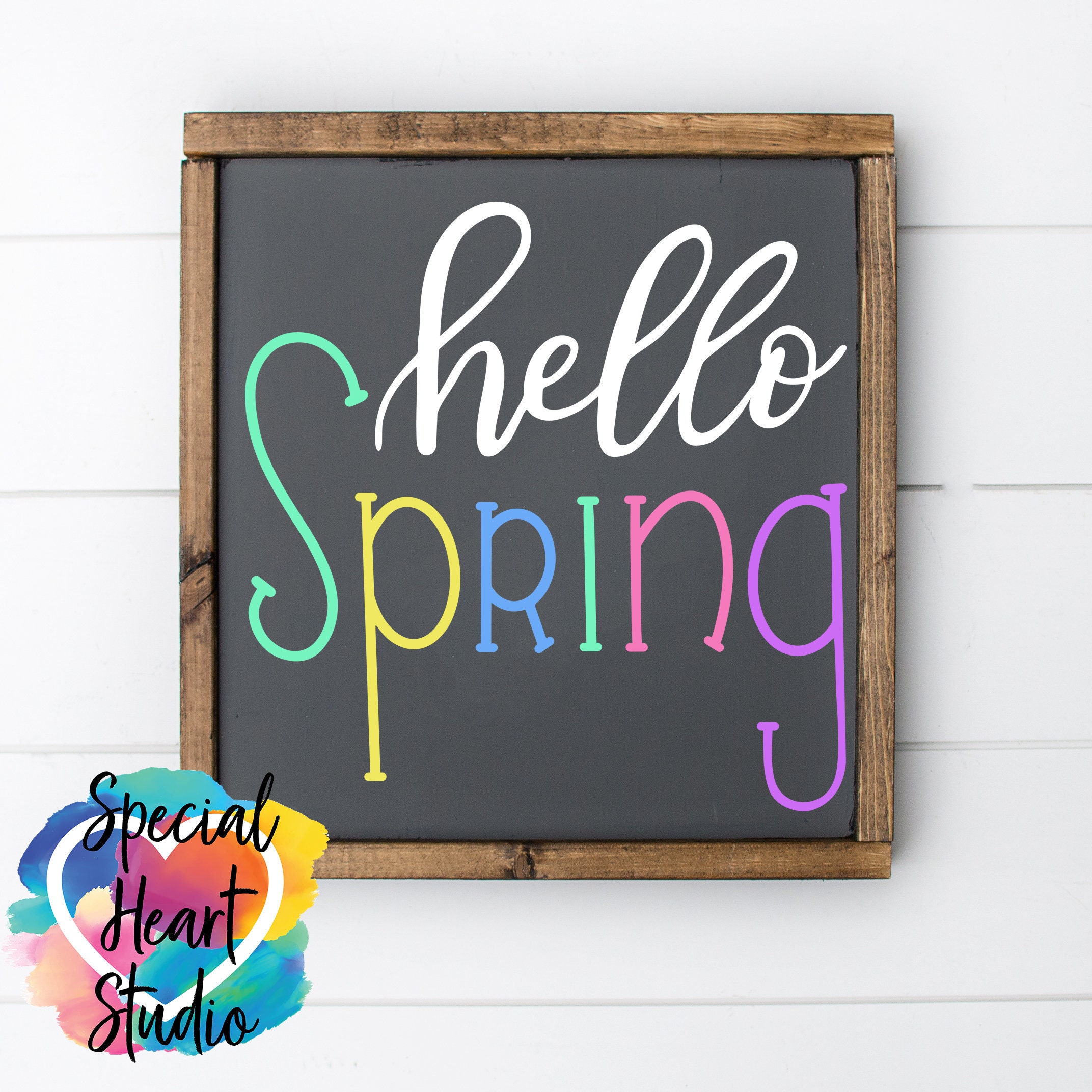 Hand Lettered Hello Spring Svg, Dxf, Png Eps, Cutting File, Reverse ...