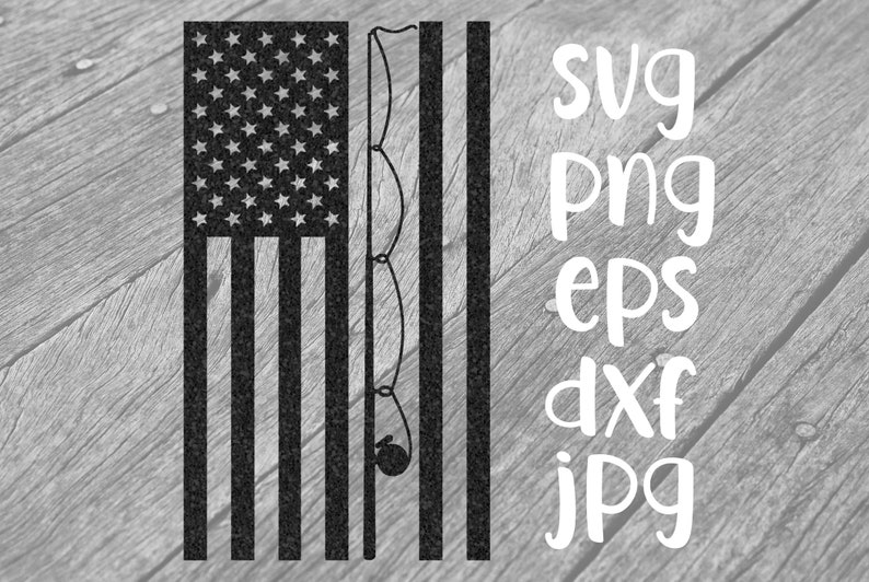 Download Fishing Rod Flag svg dxf eps png Instant Download For | Etsy