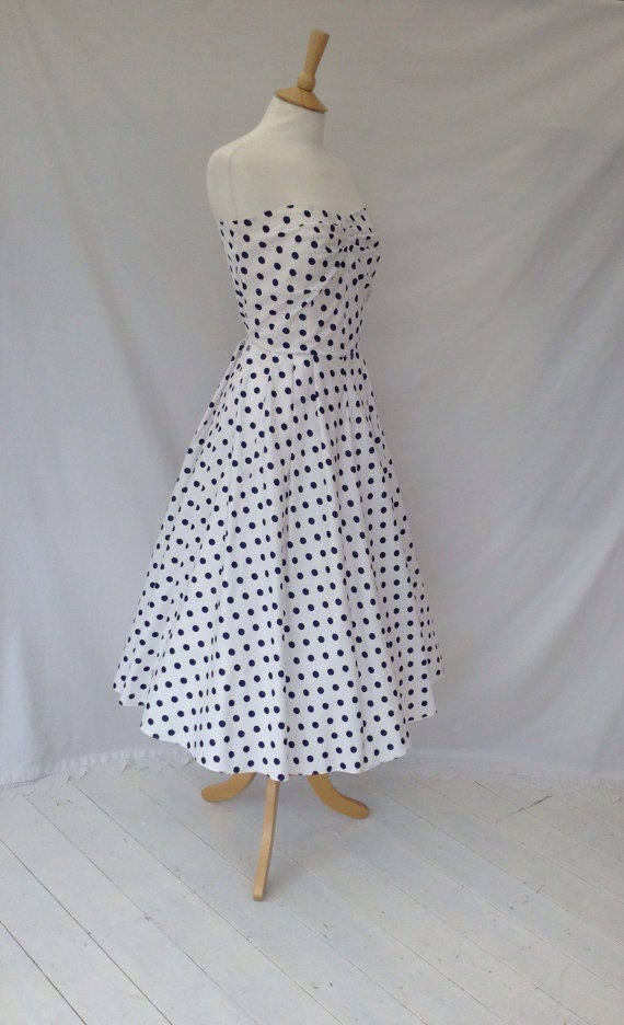 Vintage 1950s Strapless Sundress
