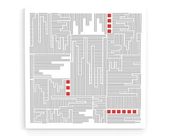 モダンな抽象画の壁アートプリント、ラインアートプリント、白黒、正方形のポスター、グラフィックアートの壁装飾、装飾的なアートワーク、都市の風景