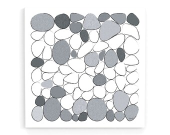 モダンな抽象的な壁アートプリント、ラインアートのボヘミアンアートワーク、オーガニックシェイプのアートプリント、白とグレーの壁装飾、正方形のポスター、グラフィックアート