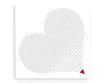 バレンタイン ウォール アート プリント、ハート ポスター、愛と友情、スクエア アート プリント、ライン アート アート プリント、ミニマリスト、モダンな室内装飾