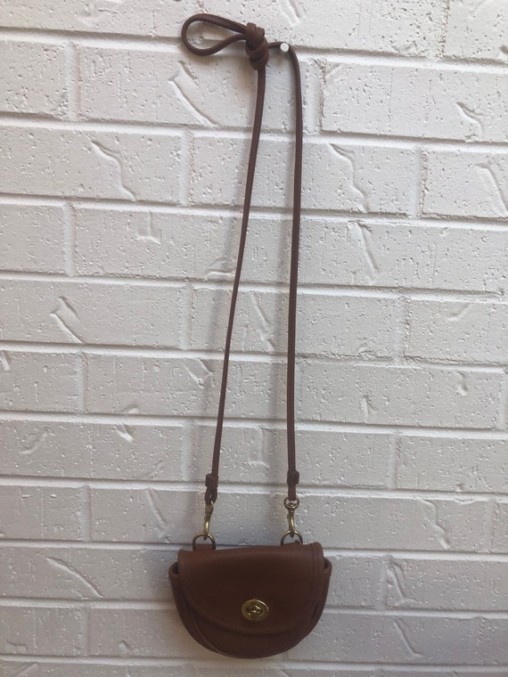 Coach vintage British tan leather mini belt bag - image 1