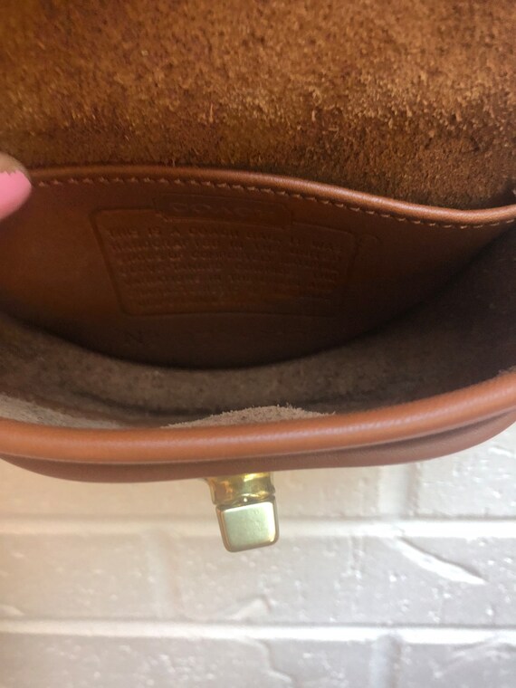 Coach vintage British tan leather mini belt bag - image 7