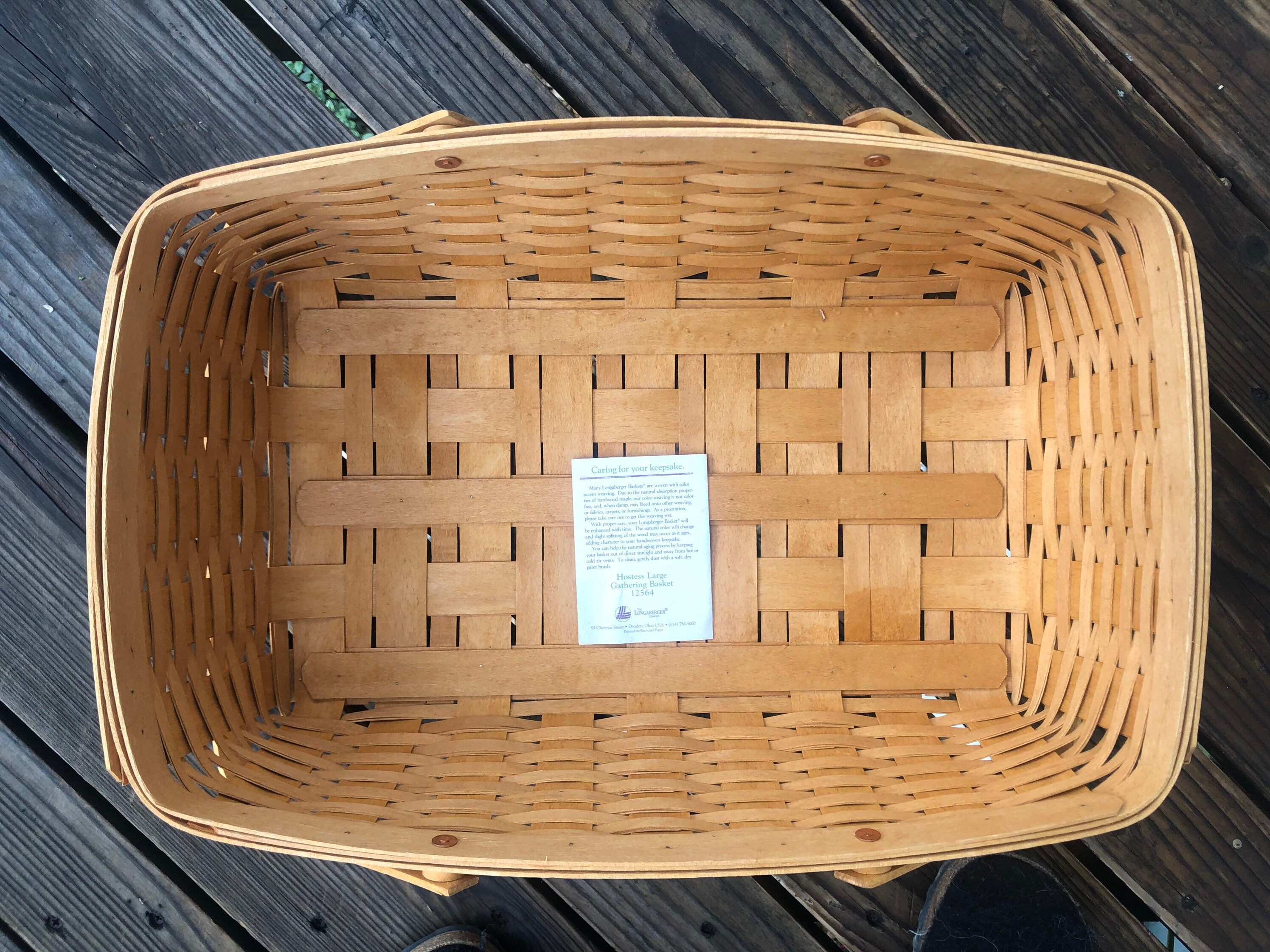 Longaberger Vintage RARE 1996 Large Hostess Gathering Basket Etsy