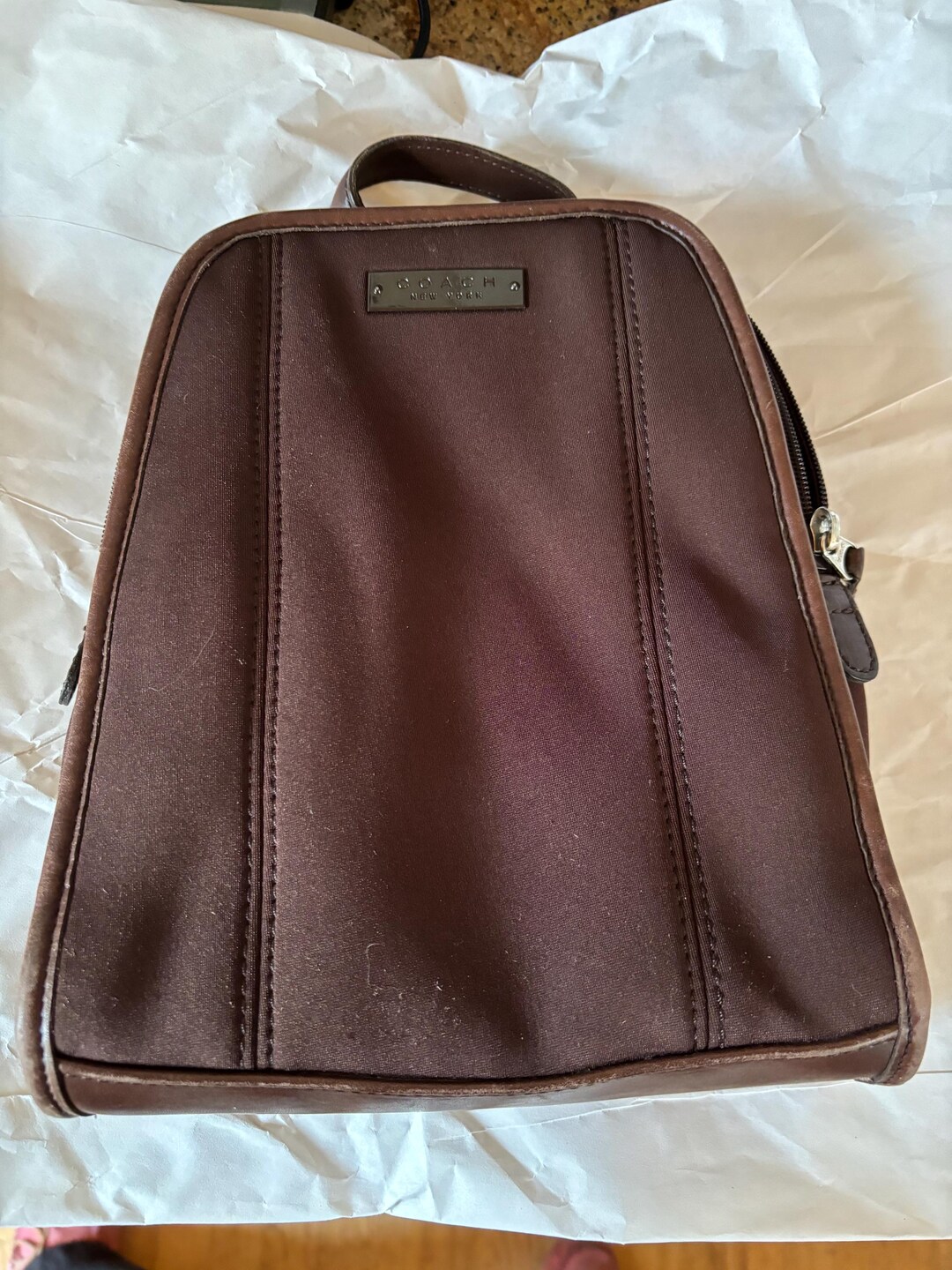 Coach Vintage Preowned Neoprene Leather Backpack With  display picture 3