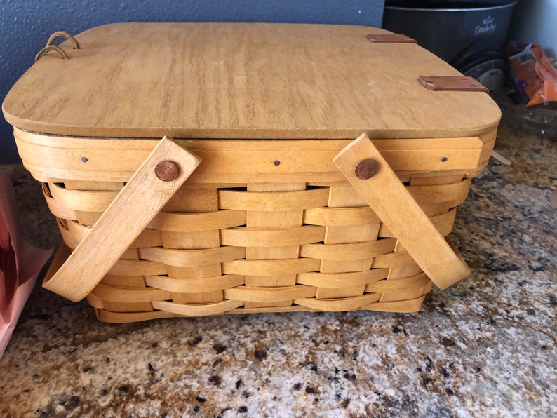 Longaberger Vintage Classic Small Picnic Basket Etsy