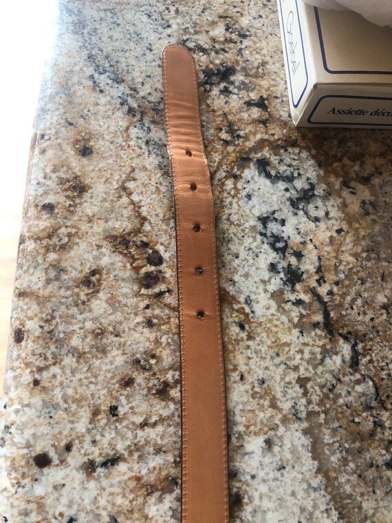 Coach Leather Vintage Belt Tanned Cowhide Mahogany Genuine 