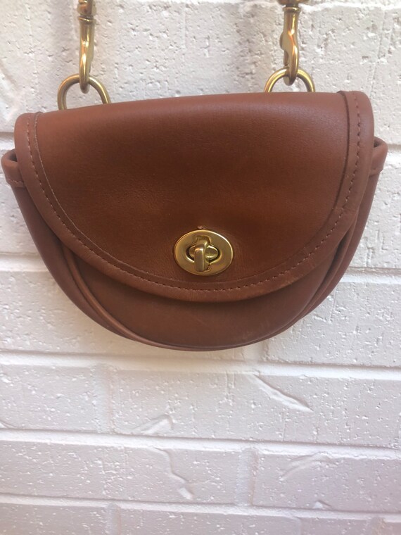 Coach vintage British tan leather mini belt bag - image 2