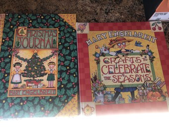 Mary Englebreit NWT vintage Christmas journal and holiday crafts books