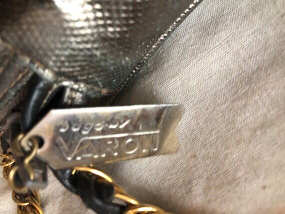 Varon Handbags Vintage metallic gold leather Chan… - image 2