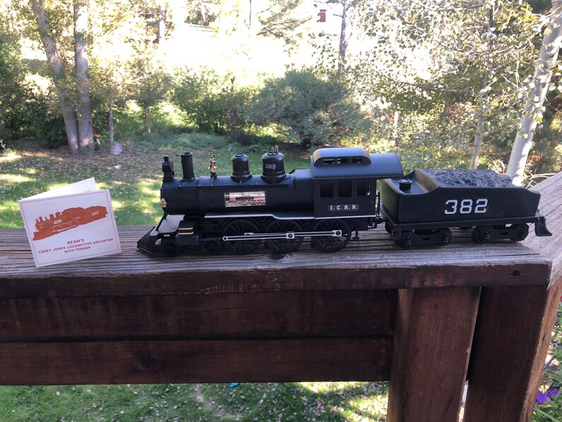 Jim Beam 1988 Casey Jones With Tender Collectors Decanter Train Etsy