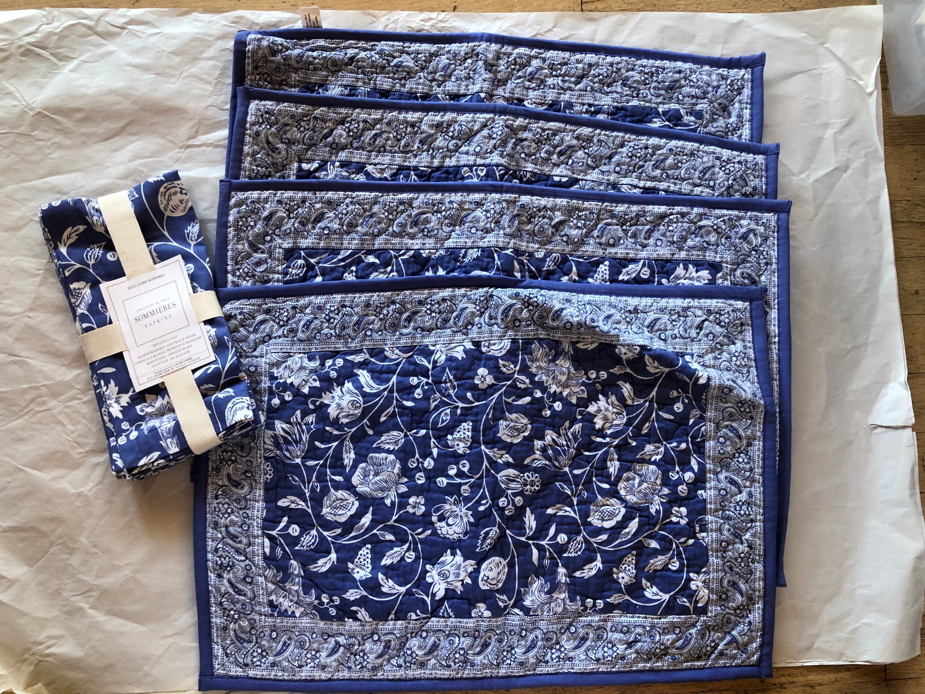 Williams Sonoma Sommieres set of 4 placemats and napkins Etsy