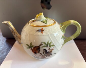 Herend Rothschild Bird Tea Set: Porcelain Fine China Service for 6