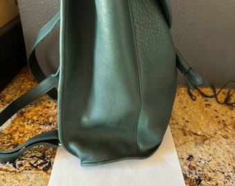 Coach Vintage Preowned RARE Bottle Green Rucksack Backpack