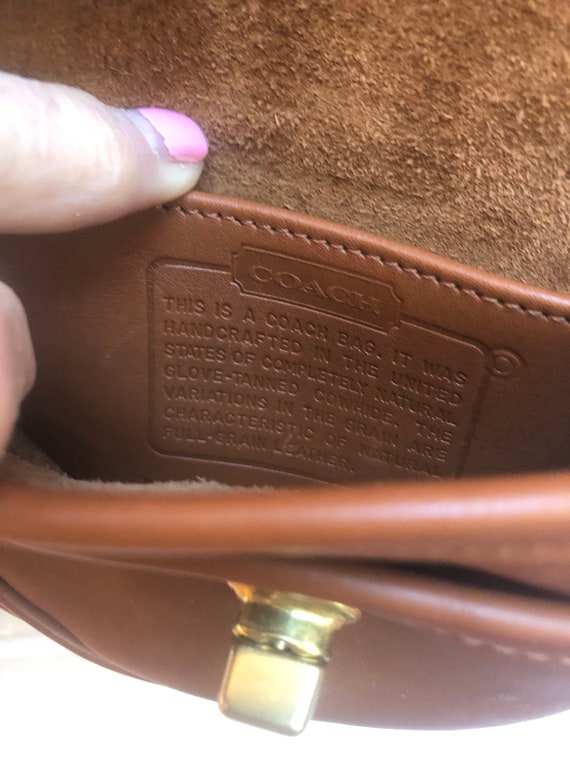 Coach vintage British tan leather mini belt bag - image 9