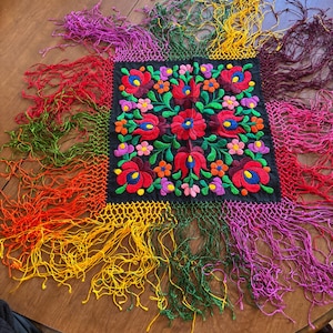 Hungarian vintage collectible Folk Art Heritage textile bohemian decor