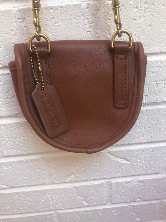 Coach vintage British tan leather mini belt bag - image 3