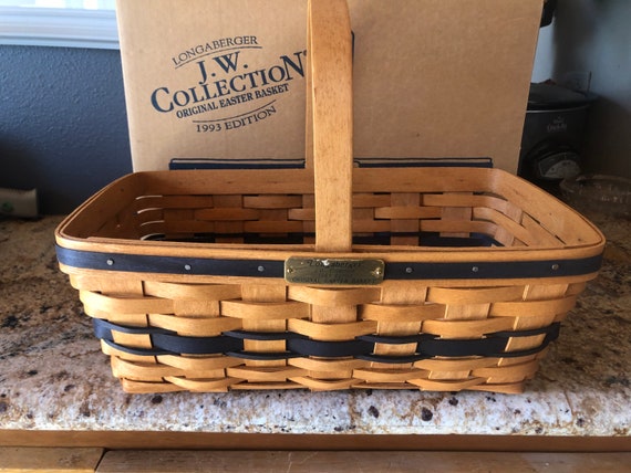 バッグ Vintage Longaberger 1993 Edition Longaberger RARE JW Collection 1993 Original Easter Basket