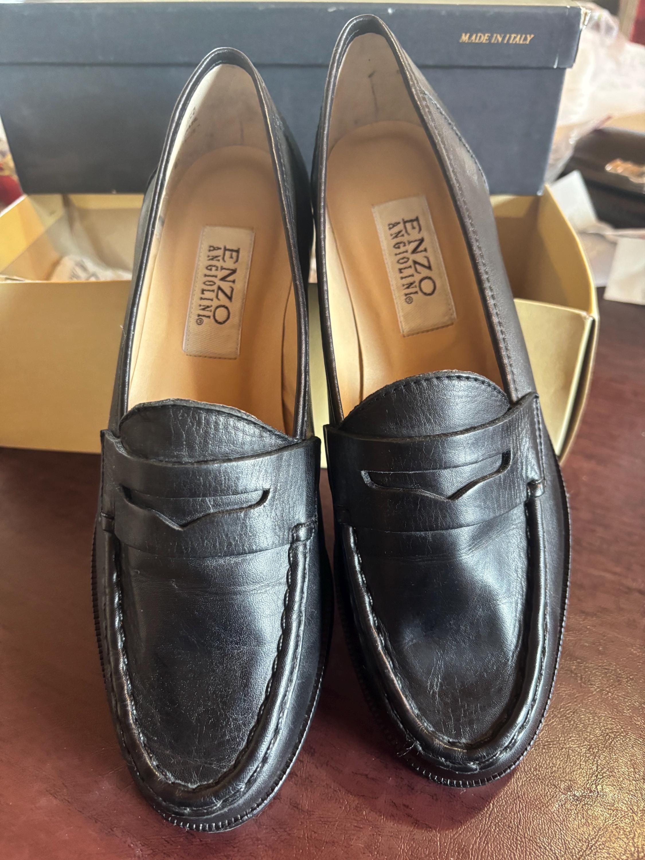 Enzo Angiolini Black Leather Chukka Boots with Metallic Toe Trim Enzo Angiolini Square Toe Boots for Women for sale | eBay main image 2