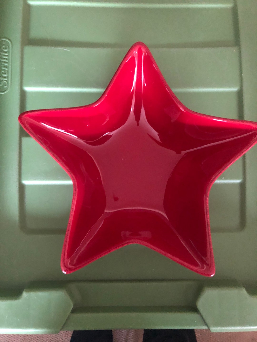 Pottery Barn Red Star Bowls. Set of 4 Etsy