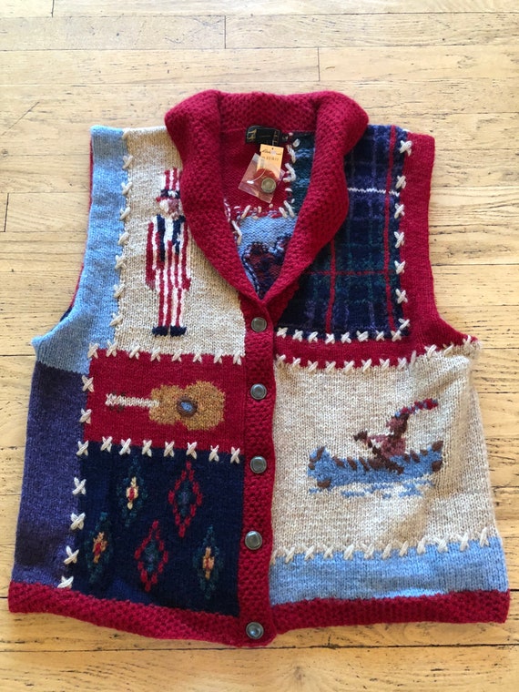 Eddie Bauer Americana wool vest