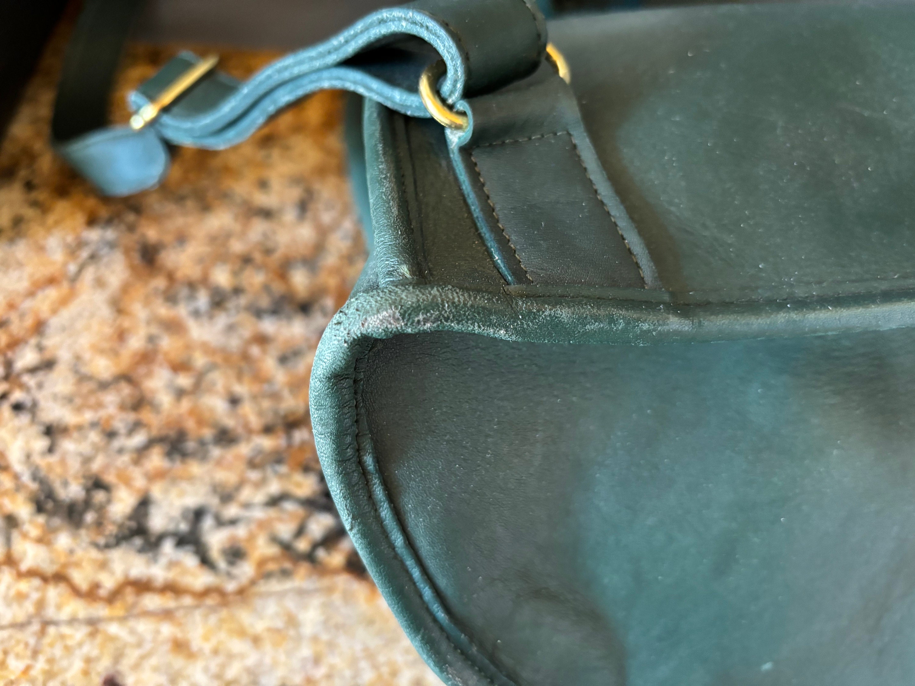 Coach Vintage Preowned RARE Bottle Green Rucksack Backpack Coach Vintage Preowned RARE Bottle Green Rucksack Backpack