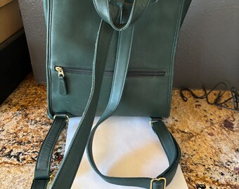 Coach Vintage Preowned RARE Bottle Green Rucksack Backpack - Etsy