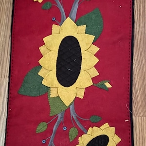 Felted table runner for fall