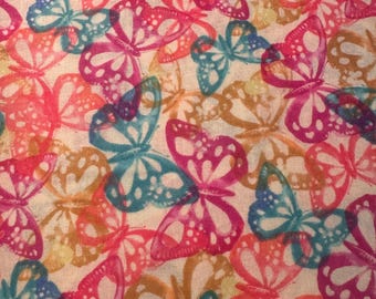 1/2 half yard 100% quilting cotton Butterfly Stamps by David Textile