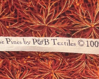 1 yard brown pines quilting cotton