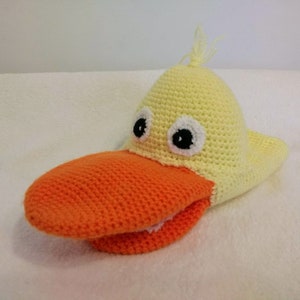 PATTERN PDF Hand Puppet Amigurumi Toy Crochet “Quacky”, the Duck
