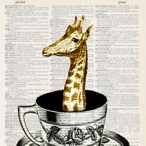 Giraffe Teacup | Art Print