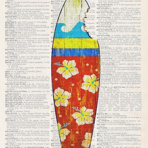 Surfboard Shark Bite | Art Print