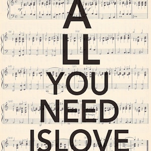 All You Need Is Love Music | Art Print