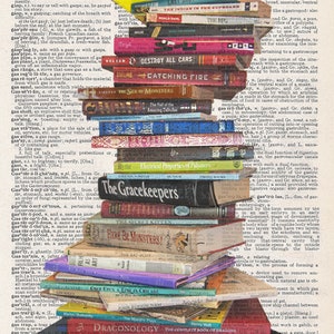 The Last Bookstore | Stacked Books | Art Print