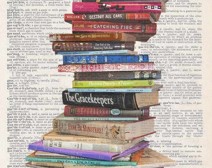 The Last Bookstore | Stacked Books | Art Print